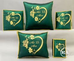 5 pc Hunter Green Quinceanera Package 