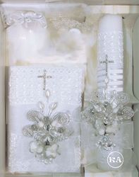 First Communion Candle with Cross (girl)
