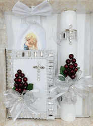 4-pc Deluxe Communion Candle Gift Set (boy)