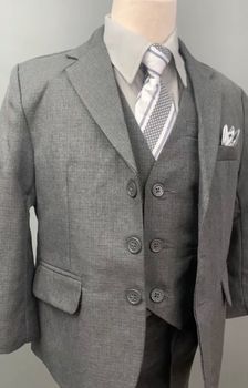 5pc. Boys Suit Dark Grey Color - BY-99