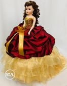Angelica 21 inch Quinceanera Doll in Emeral Color Dress