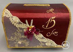 Beautiful Quinceanera Money Box for Your Special Day - KC-342