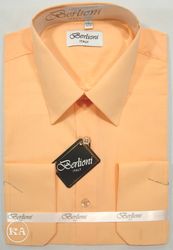 Berlioni Men's Shirt Peach Color.