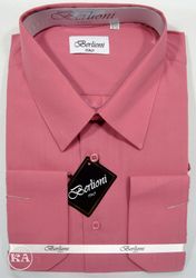 Berlioni Men's Shirt Dusty Rose Color 