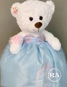 Betty 21 inch Quinceanera Teddy Bear in Baby Blue and Pink Dress.