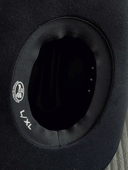 Black Mexico Cowboy Hat with Classic Western Cattleman Crown and wide brim