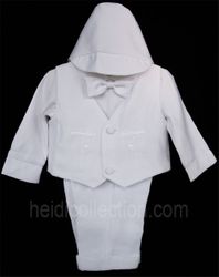 5-pc Boys' Baptismal Suit Set w/ Bow Tie & Hat - (sold out)