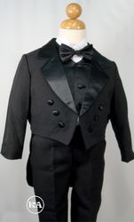Boy Tuxedo with Tail in Black