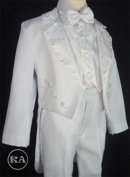 Tuxedo for Boys in White 