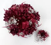 Burgundy with Gold Quinceanea Bouquet 