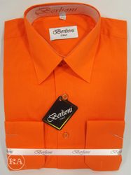 Chambelanes Fancy Shirt Orange Color. - Berlioni