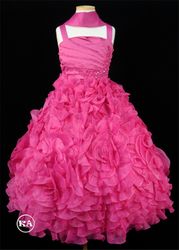 Classy Girls' Dress w/ Silver Sequins - 16037