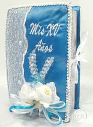 Custom Bible for Quinceanera - Cornflower Color
