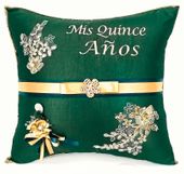 Custom Made Quinceanera Kneeling Pillow in Champagne/ Gold