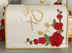 Elegant Quinceanera Money Boxes with Red Roses