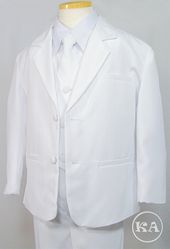 Elegant White Boys Suit 
