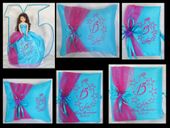 Emily 21 inch Quinceanera Doll in Champagne and Brown.