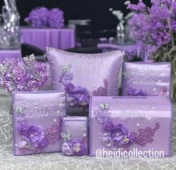 Enchanted Floral Quinceanera Kneeling Pillow Lilac Color