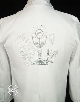 First Communion Suit with Caliz Embroidery