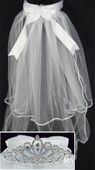 First Communion Tiara Veil 
