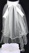 First Communion Tiara Veil with Fancy Veil