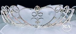 First Communion Tiara with Fancy Veil 