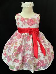 Lovely Fuchsia Infant Dress w/ Flower (sold out)