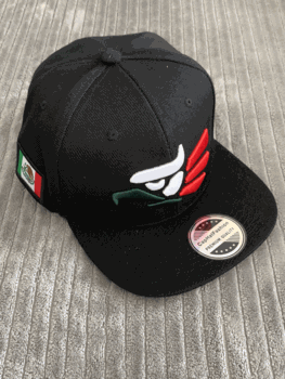 Gorra de Mexico Black Snapback Embroidered