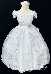 Ice Crystal Baptism Dress w/ sequence - Virgin Mary
