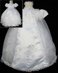 Lacy Fancy Baptism Dress w/ Holy Spirit (sold out)