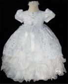 Lacy Fancy Baptism Dress w/ Holy Spirit (sold out)