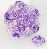 Champagne Quinceanera Bouquet with Head Piece