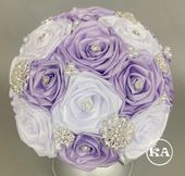 Lovely Baby Blue with White Quinceanera Bouquet 