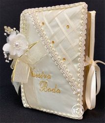 Lovely Wedding Photo Album with Ribbons.