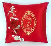 Magic Mirror Quinceanea Pillow in Fuchsia Color