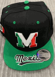 Mexican Hat Snapback New Style Black and Green