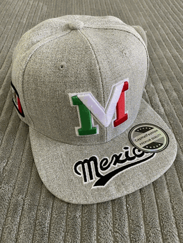 Mexico Hat Snapback New Style Silver