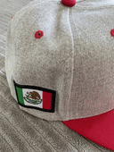 Mexico Hat Snapback New Style Silver with Red