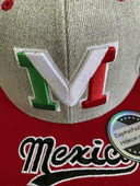 Mexico Hat Snapback New Style Silver with Red
