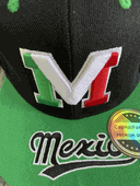Mexico Hat Snapback New Style Black and Green