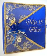 Photo Album w/ Flowers of Roses - Royal blue