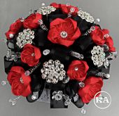 Quinceanera Boquet Red with Gold 