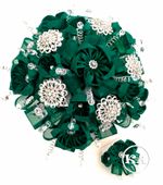 Bouquet Hunter Green with Gold for Quinceanera