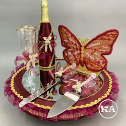 Quinceanera Butterfly Themed Brindis Set