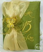 Quinceanera Guest Book w/ Butterfly Teal/Purple