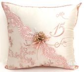 Quinceanera Kneeling Pillow in Hunter Green with Silver