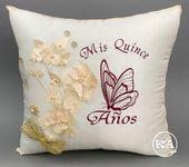 Quinceanera Kneeling Pillow w/ butterfly
