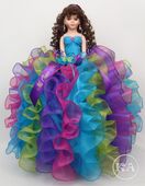 Quinceanera Package in Orange with Fuchsia