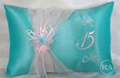 Quinceanera Pillow Set w/ Butterfly - Burgundy with Gold