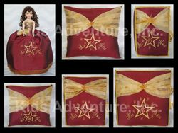 6 Piece Quinceanera Doll Set w/ Stars & Sparkles